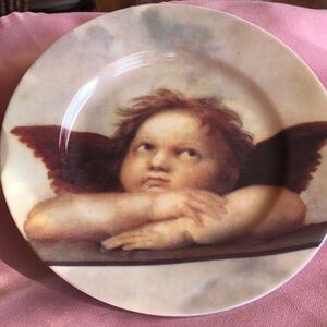 Veritable Porcelain Collectible Plate Cherub